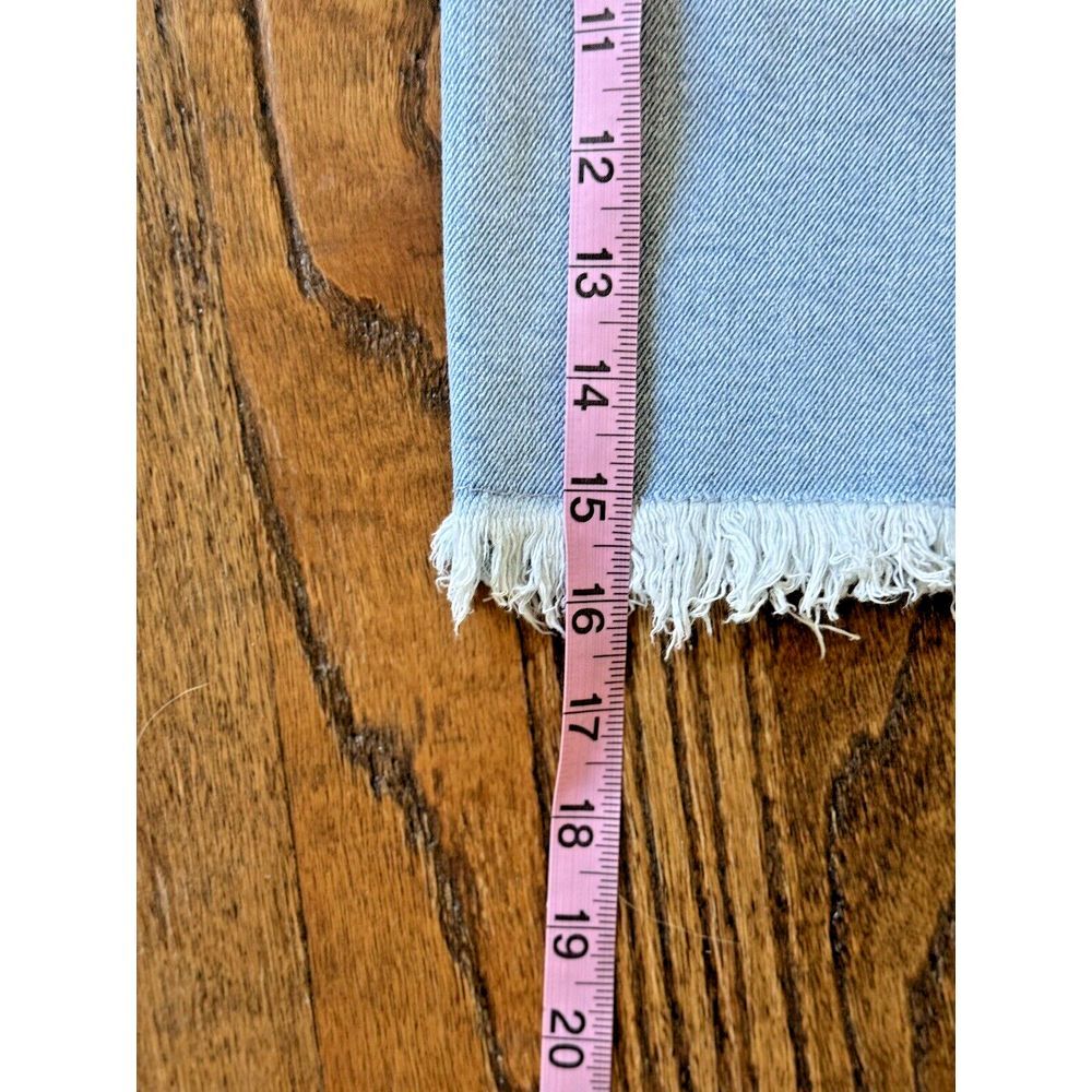 Celebrity Pink Paperbag Jean Shorts High Rise Comfy Boyfriend Fit Raw Hem Small - Picture 9 of 13